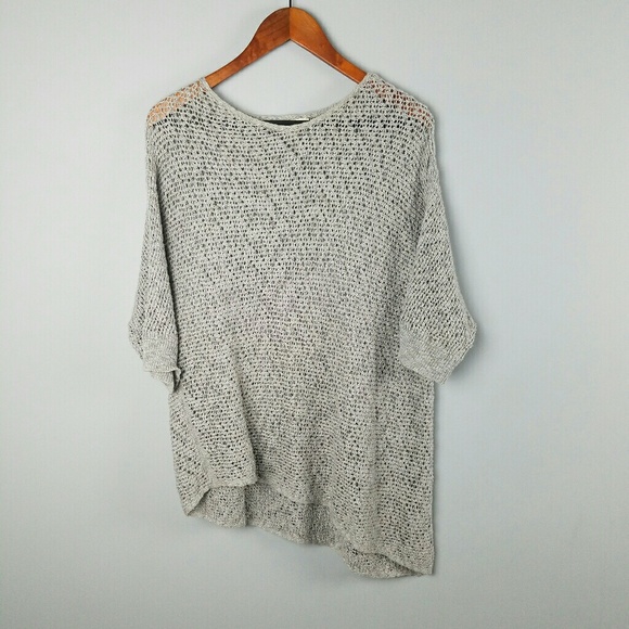 Eileen Fisher Sweaters - Eileen Fisher Open Knit Asymmetrical Hem Sweater M